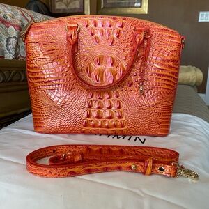 Brahmin Orange medium Duxbury EUC
